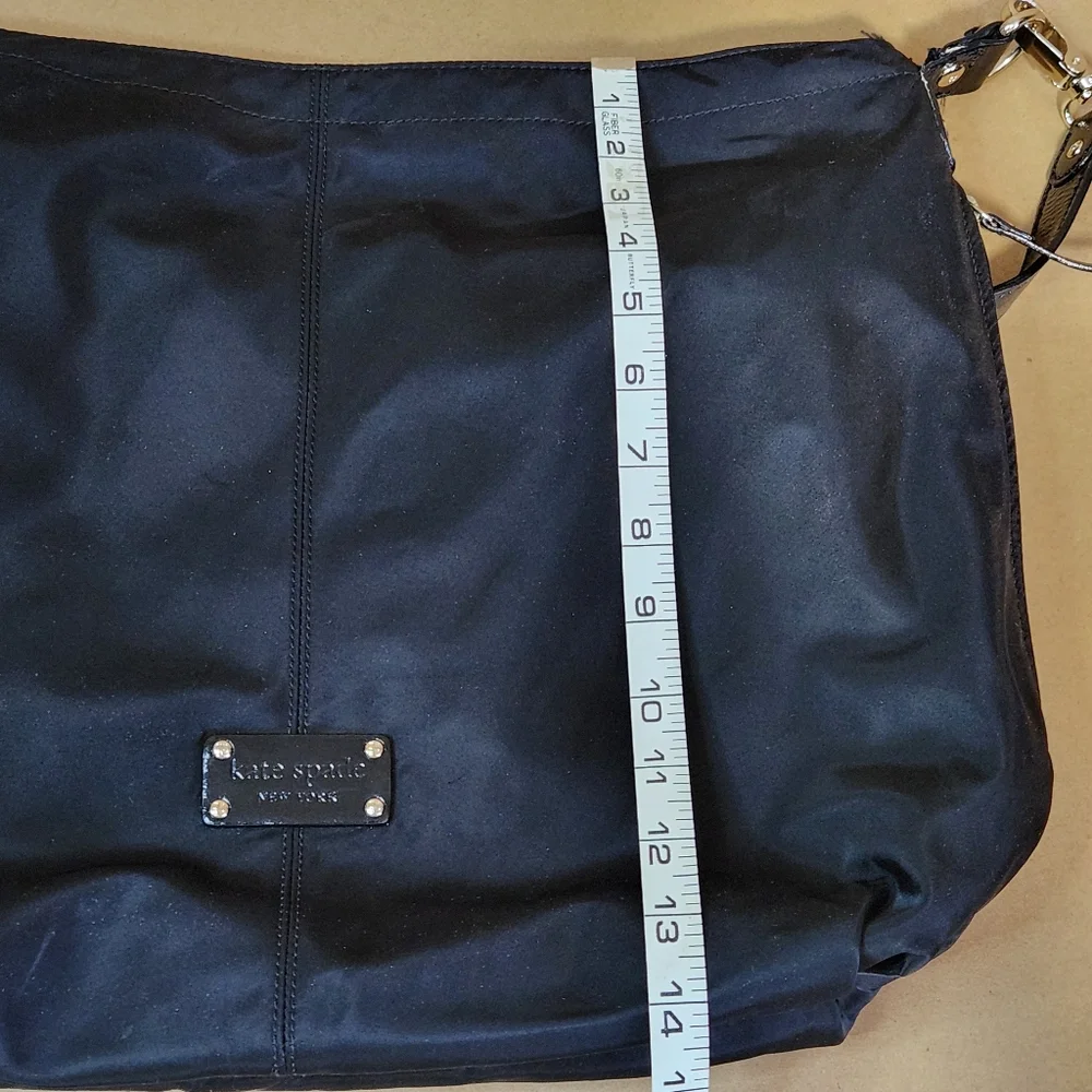 Kate Spade Diaper Bag Black With Black/ White Flower Lining W/Coin Purse